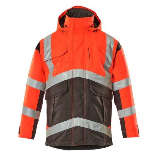 Mascot Afife Safe Young 09030 Parka Jacket Waterproof Red Dark Anthracite Class 2 Mascot Afife Safe Young 09030 Parka Jacket Waterproof Red Dark Anthracite Class 2