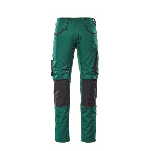 Mascot Unique 13079 Trousers With Kneepad Pockets Green Black Mascot Unique 13079 Trousers With Kneepad Pockets Green Black