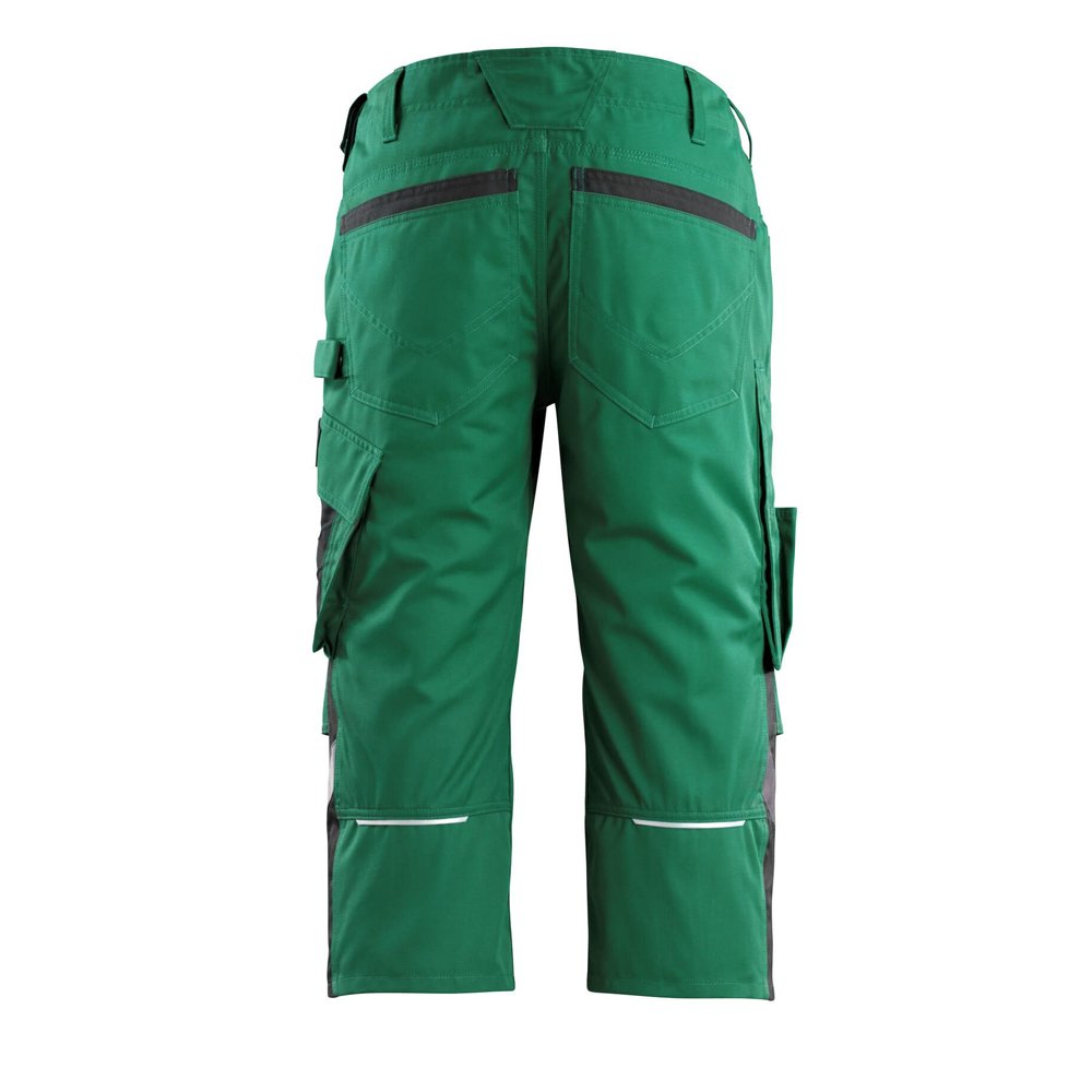 Mascot Safe Unique Altona 3/4 Length Pants With Kneepad Pockets - Green/black