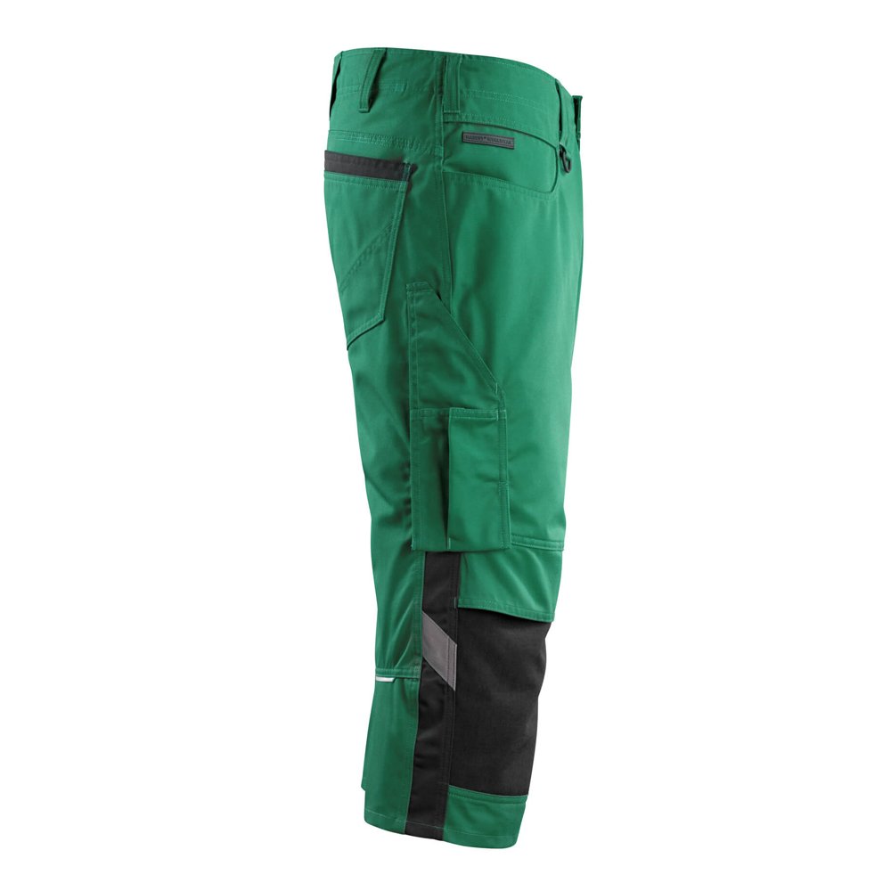 Mascot Safe Unique Altona 3/4 Length Pants With Kneepad Pockets - Green/black