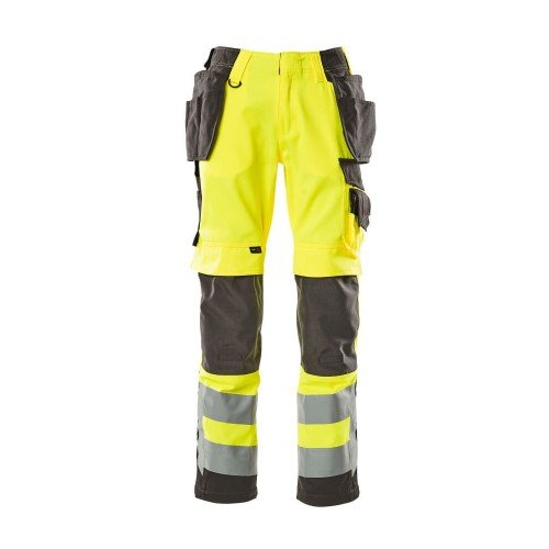 Mascot Wigan Safe Supreme 15531 Trousers With Holster Pockets Yellow Dark Anthracite Mascot Wigan Safe Supreme 15531 Trousers With Holster Pockets Yellow Dark Anthracite
