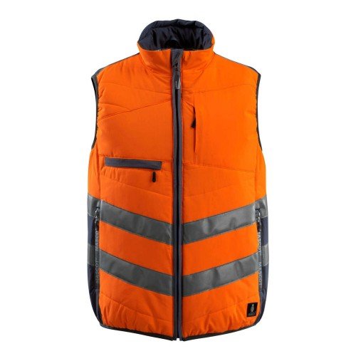 Mascot Safe Supreme Grimsby Winter Gilet - Hi-vis Orange/dark Navy