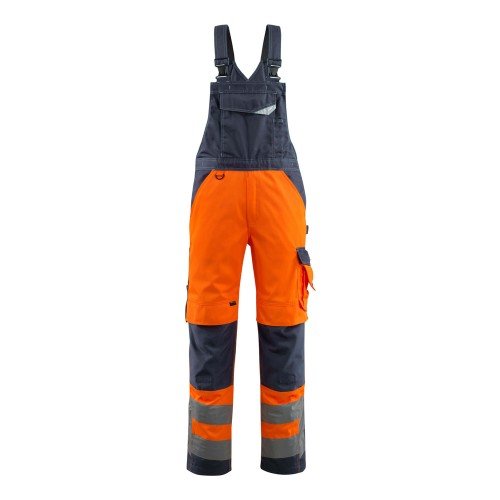 Mascot Safe Supreme Newcastle Bib & Brace With Kneepad Pockets - Hi-vis Orange/dark Navy Mascot Safe Supreme Newcastle Bib & Brace With Kneepad Pockets - Hi-vis Orange/dark Navy