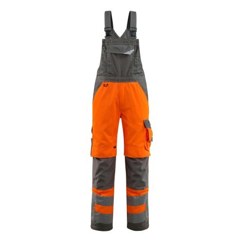 Mascot Safe Supreme Newcastle Bib & Brace With Kneepad Pockets - Hi-vis Orange/dark Anthracite Mascot Safe Supreme Newcastle Bib & Brace With Kneepad Pockets - Hi-vis Orange/dark Anthracite