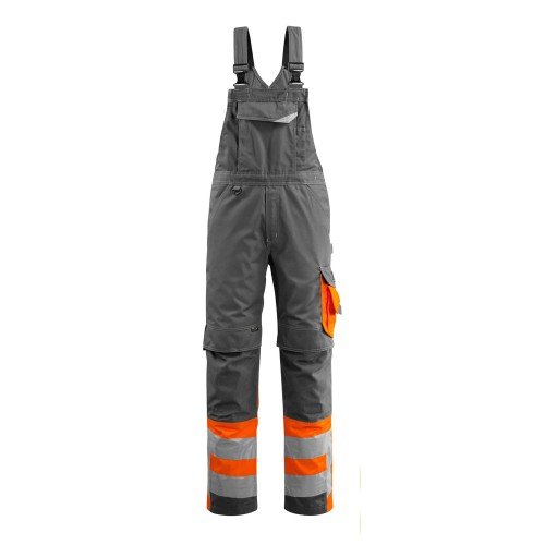 Mascot Safe Supreme Sunderland Bib & Brace With Kneepad Pockets - Dark Anthracite/hi-vis Orange Mascot Safe Supreme Sunderland Bib & Brace With Kneepad Pockets - Dark Anthracite/hi-vis Orange