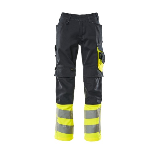 Mascot Leeds Safe Supreme 15679 Trousers With Kneepad Pockets Dark Navy Yellow Mascot Leeds Safe Supreme 15679 Trousers With Kneepad Pockets Dark Navy Yellow