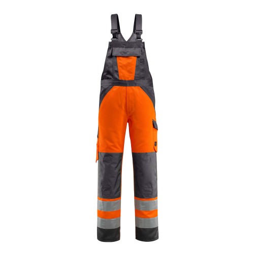Mascot Safe Light Gosford Bib & Brace With Kneepad Pockets - Hi-vis Orange/dark Anthracite Mascot Safe Light Gosford Bib & Brace With Kneepad Pockets - Hi-vis Orange/dark Anthracite