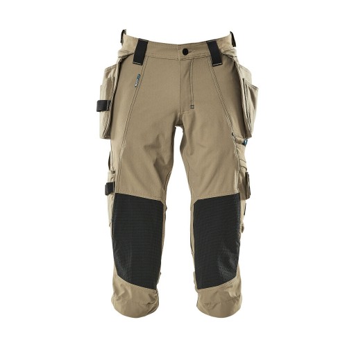 Mascot Advanced 17049 3/4 Length Pants With Kneepad Pockets And Holster Pockets - Light Khaki