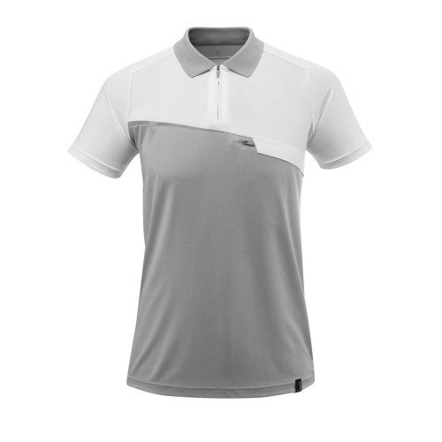 Mascot Advanced 17283 Polo Shirt With Chest Pocket Grey Flecked White