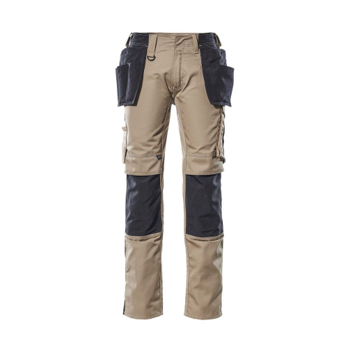 Mascot Unique 17631 Trousers With Kneepad Pockets And Holster Pockets Light Khaki Black Mascot Unique 17631 Trousers With Kneepad Pockets And Holster Pockets Light Khaki Black
