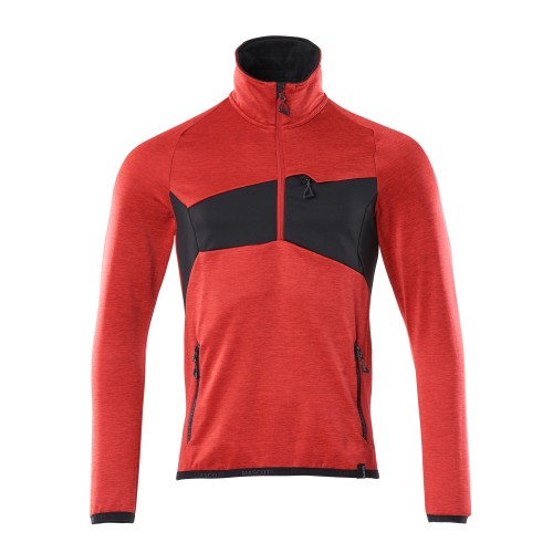 Mascot Accelerate 18003 Fleece Jumper With Half Zip Traffic Red Black Mascot Accelerate 18003 Fleece Jumper With Half Zip Traffic Red Black
