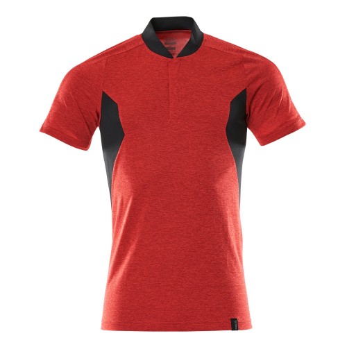 Mascot Accelerate Coolmax Pro Polo Shirt Traffic Red Flecked Black Mascot Accelerate Coolmax Pro Polo Shirt Traffic Red Flecked Black