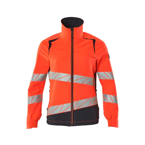 Mascot Accelerate Safe 19008 Jacket Ladies Fit Hi Vis Red Dark Navy