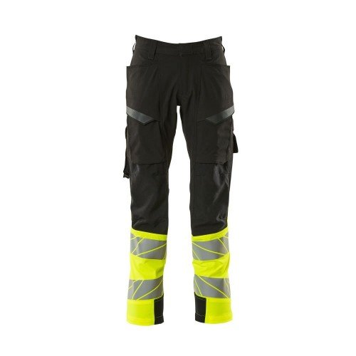 Mascot Accelerate Safe 19379 Trousers With Thigh Pockets Black/Hi-Vis Yellow Mascot Accelerate Safe 19379 Trousers With Thigh Pockets Black/Hi-Vis Yellow