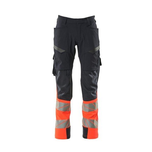 Mascot Accelerate Safe 19379 Trousers With Thigh Pockets Navy/Hi-Vis Red Mascot Accelerate Safe 19379 Trousers With Thigh Pockets Navy/Hi-Vis Red