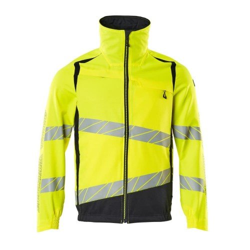 Mascot Accelerate Safe 19509 Stretch Jacket Hi-Vis Yellow Navy