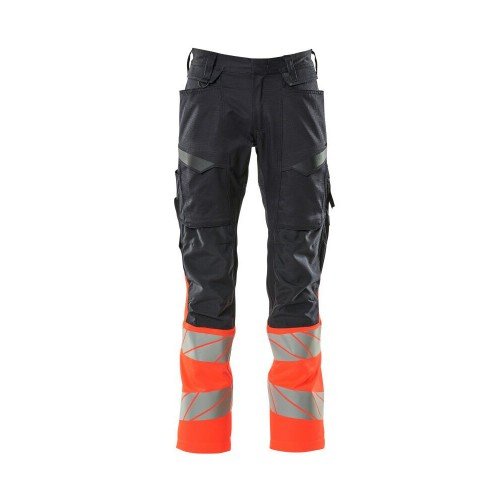 Mascot Accelerate 19679 Trousers Kneepad Pockets Dark Navy Hi-Vis Red Mascot Accelerate 19679 Trousers Kneepad Pockets Dark Navy Hi-Vis Red