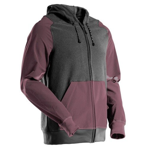 Mascot Customized 22686 Zip Hoodie Bordeaux / Stone Grey