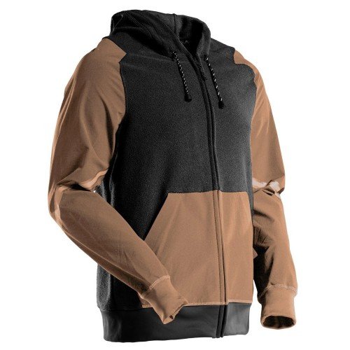 Mascot Customized 22686 Zip Hoodie Nut Brown / Black