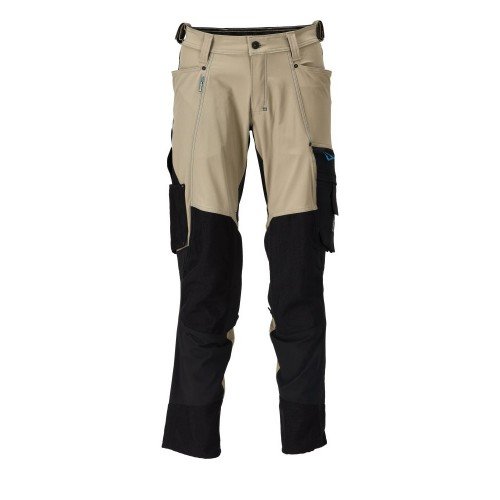 Mascot Customized 23179 Stretch Trousers Light Khaki / Black