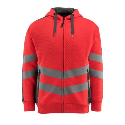 Mascot Coby Safe Supreme 50138 Hi Vis Hoodie with Zipper Red Dark Anthracite Mascot Coby Safe Supreme 50138 Hi Vis Hoodie with Zipper Red Dark Anthracite