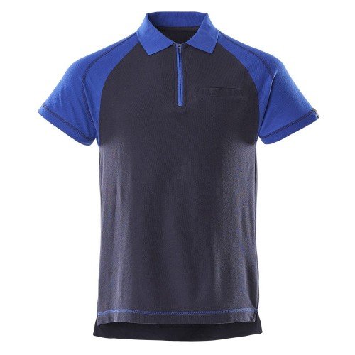 Mascot Image Bianco Polo Shirt With Chest Pocket Navy Royal