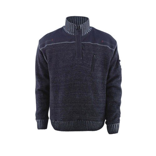 Mascot Frontline 50354 Knitted Jumper With Half Zip Blue Grey Mascot Frontline 50354 Knitted Jumper With Half Zip Blue Grey
