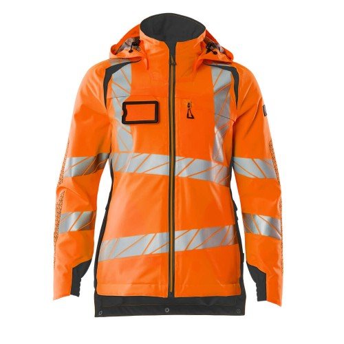 Mascot Accelerate 19045 Ladies Fit Waterproof Jacket Hi Vis Orange Dark Anthracite 