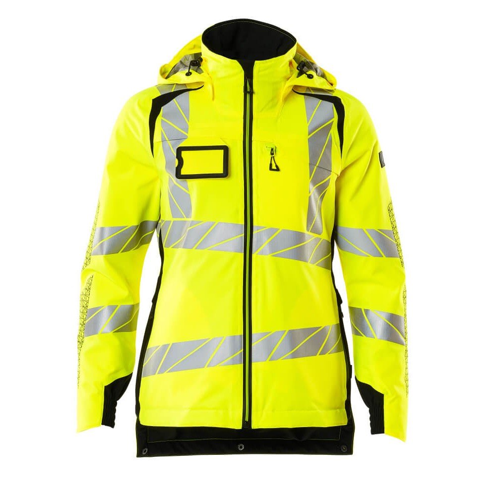 Mascot Accelerate 19045 Ladies Fit Waterproof Jacket Hi Vis Yellow Black