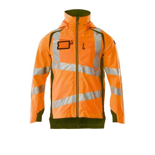 Mascot Accelerate Safe 19001 Outer Shell Jacket Hi Vis Orange Moss Green