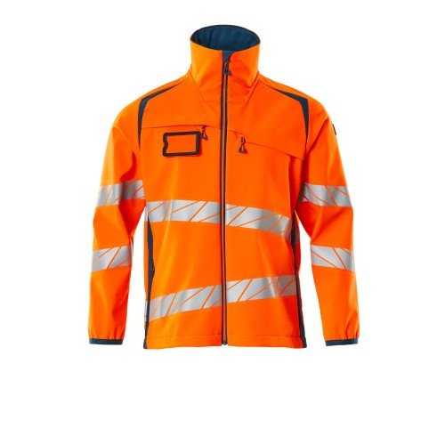 Mascot Accelerate Safe 19002 Softshell Jacket Hi Vis Orange Dark Petroleum 