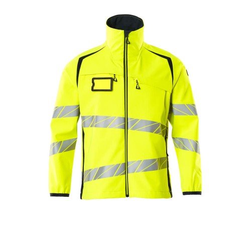 Mascot Accelerate Safe 19002 Softshell Jacket Hi Vis Yellow Dark Navy