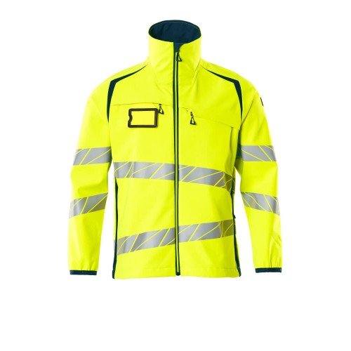 Mascot Accelerate Safe 19002 Softshell Jacket Hi Vis Yellow Dark Petroleum 