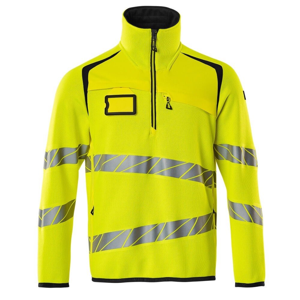 Mascot Accelerate Safe 19005 Fleece Jumper With Zipper Hi Vis Yellow Black