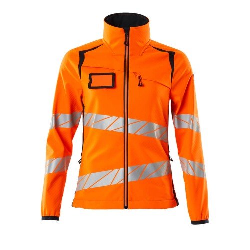 Mascot Accelerate Safe 19012 Ladies Fit Softshell Jacket Hi Vis Orange Dark Navy