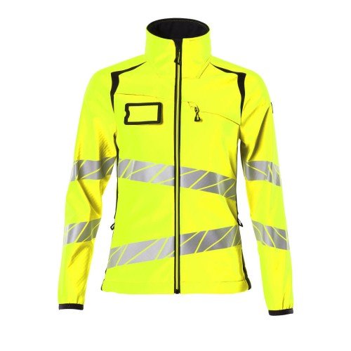 Mascot Accelerate Safe 19012 Ladies Fit Softshell Jacket Hi Vis Yellow Dark Navy