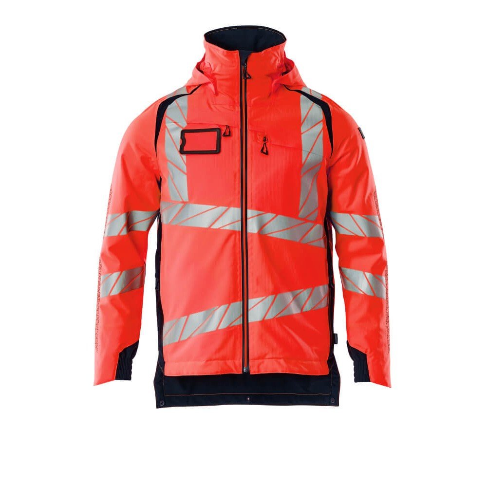 Mascot Accelerate Safe 19035 Winter Jacket Hi Vis Red Dark Navy