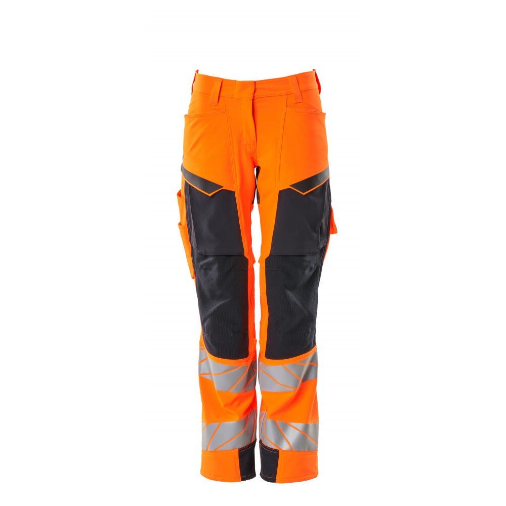 Mascot Accelerate Safe 19078 Trousers Ladies Fit Hi Vis Orange Dark Navy