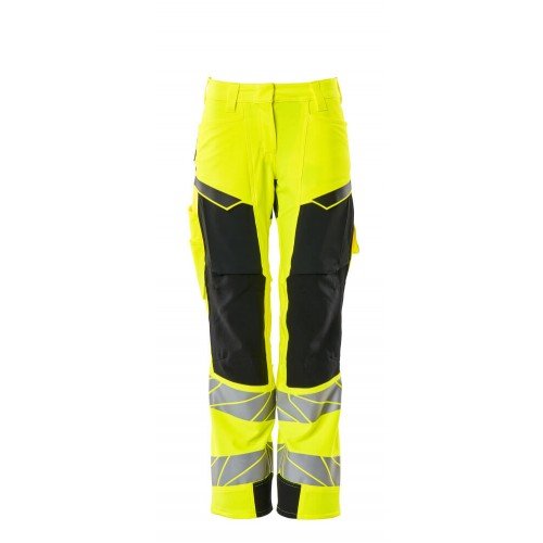 Mascot Accelerate Safe 19078 Trousers Ladies Fit Hi Vis Yellow Black