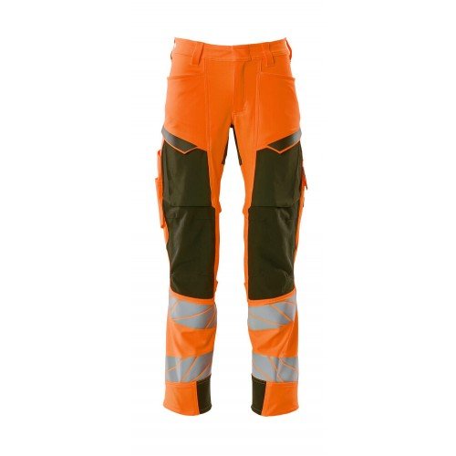 Mascot Accelerate Safe 19079 Trousers With Holster Pockets Hi Vis Orange Dark Petroleum  Mascot Accelerate Safe 19079 Trousers With Holster Pockets Hi Vis Orange Dark Petroleum