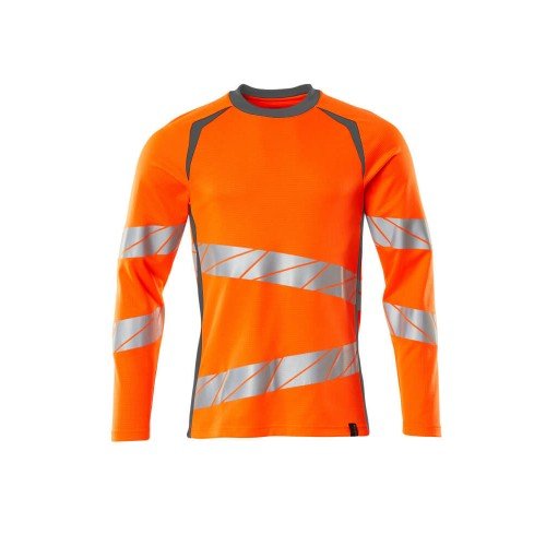 Mascot Accelerate Safe 19081 T-shirt  Long Sleeved Hi Vis Orange Dark Anthracite 
