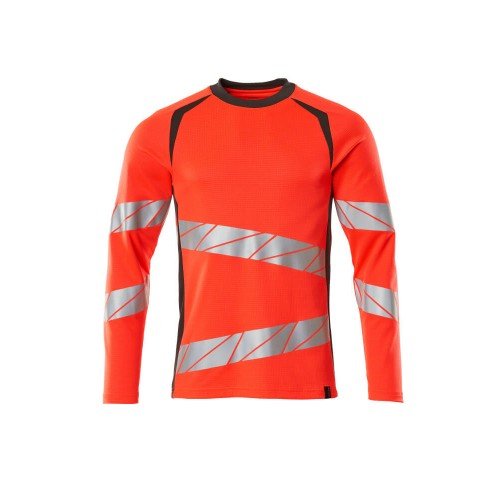 Mascot Accelerate Safe 19081 T-shirt Long Sleeved Hi Vis Red Dark Anthracite 