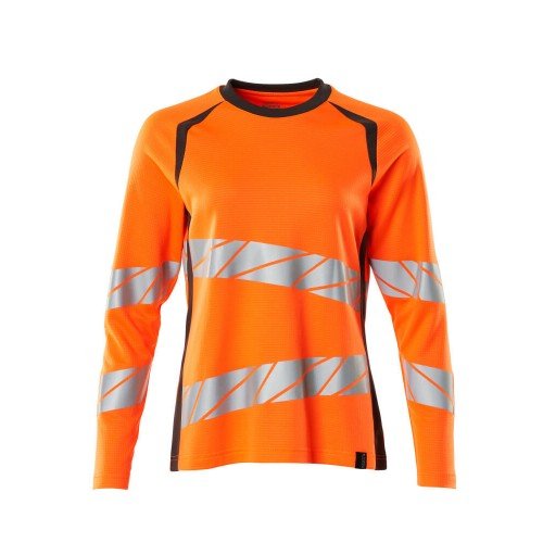 Mascot Accelerate Safe 19091 Ladies Fit T-Shirt long-sleeved Hi Vis Orange Dark Anthracite 