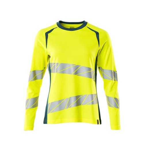Mascot Accelerate Safe 19091 Ladies Fit T-Shirt long-sleeved Hi Vis Yellow Dark Petroleum Mascot Accelerate Safe 19091 Ladies Fit T-Shirt long-sleeved Hi Vis Yellow Dark Petroleum