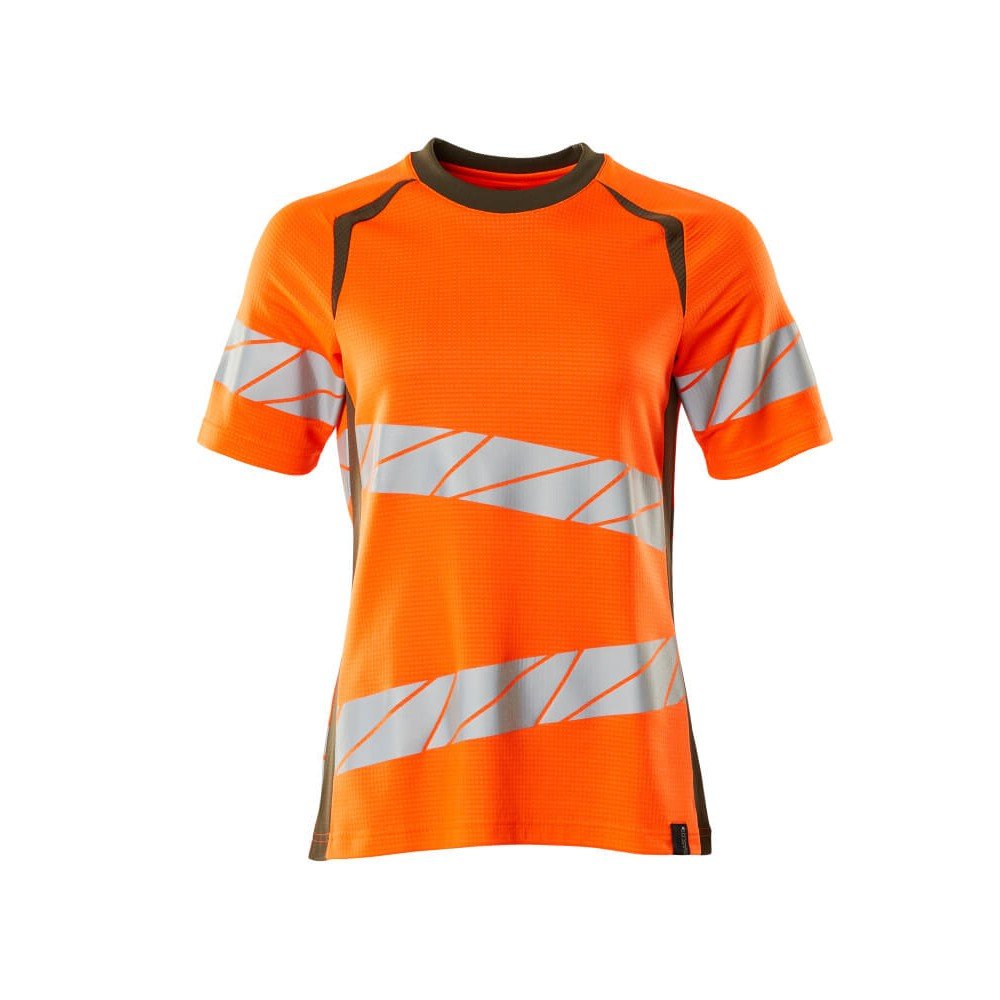 Mascot Accelerate Safe 19092 Ladies Fit T-Shirt Hi Vis Orange Moss Green