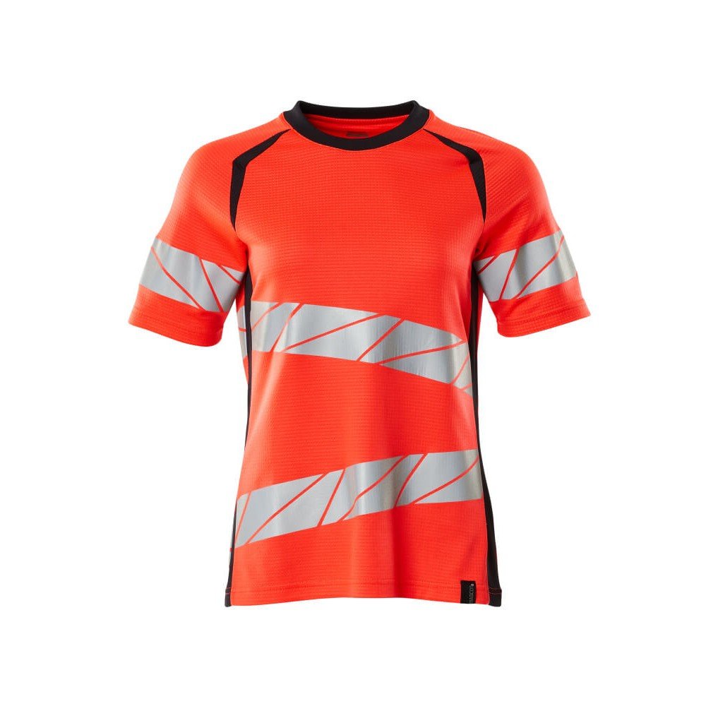 Mascot Accelerate Safe 19092 Ladies Fit T-Shirt Hi Vis Red Dark Navy