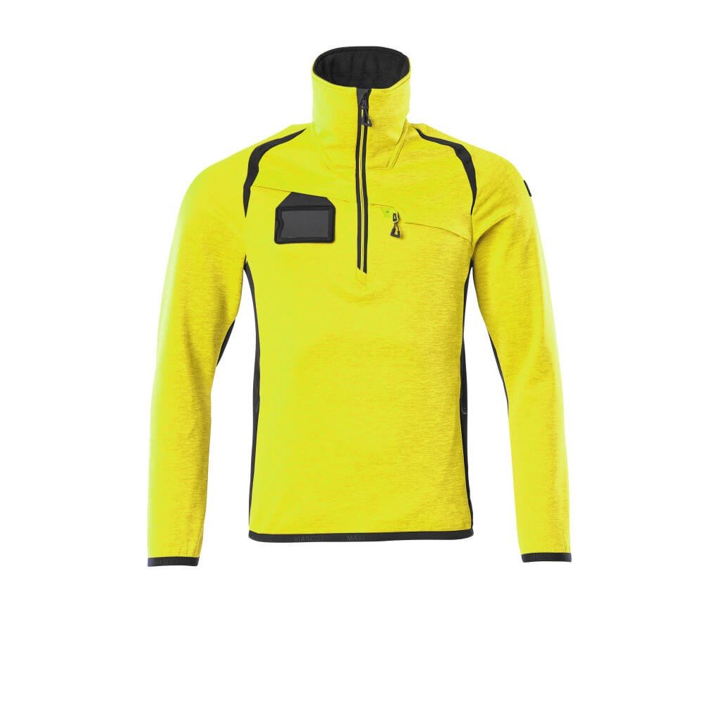 Mascot Accelerate Safe 19303 Fleece Jumper With Zipper Hi Vis Yellow Black
