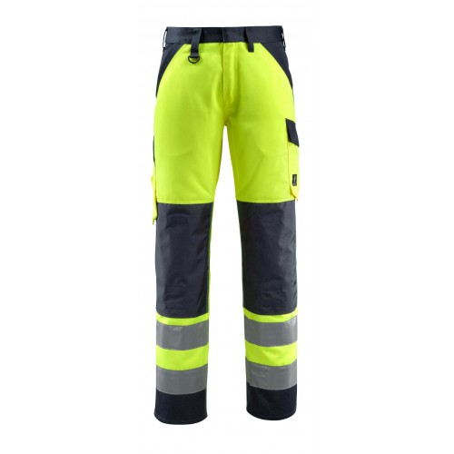 Mascot Maitland Safe Light 15979 Trousers With Kneepad Pockets Yellow Dark Navy