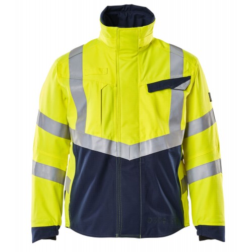Mascot Multisafe 19835 Pilot Jacket Hi Vis Yellow Dark Navy