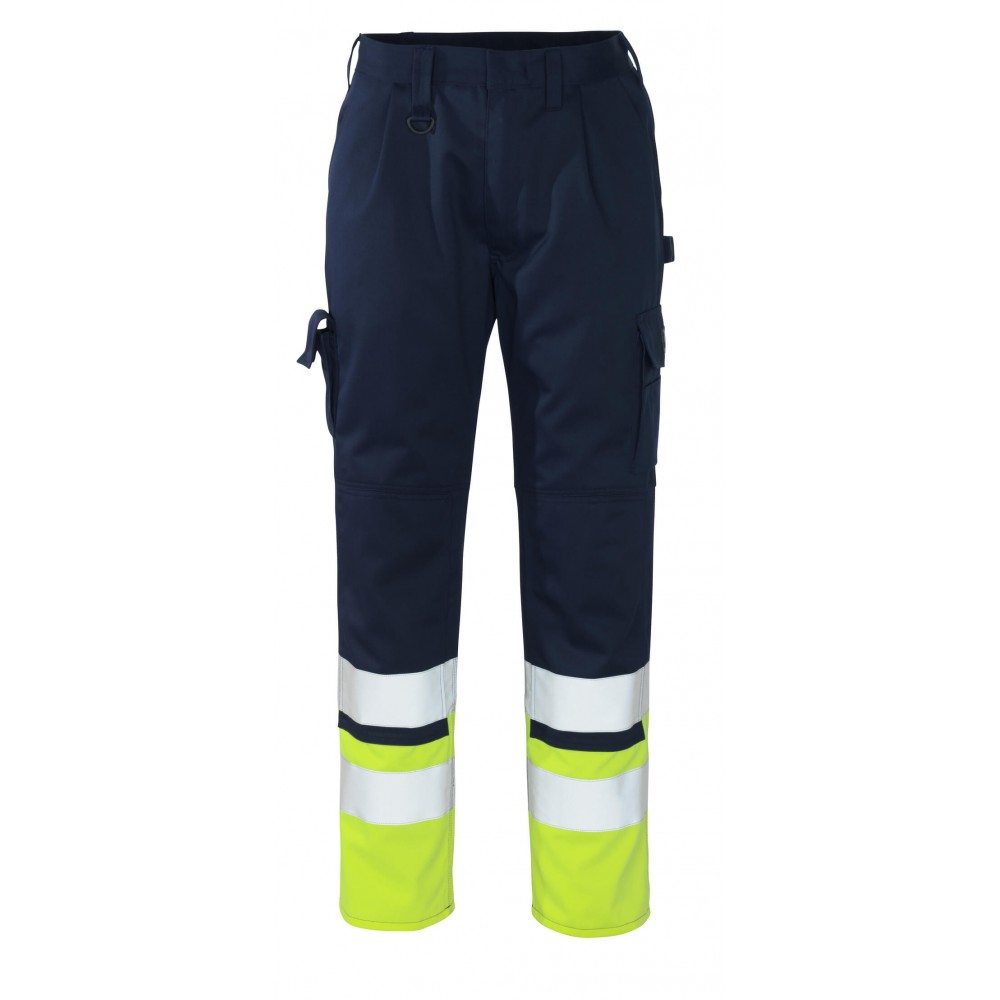 Mascot Patos Safe Compete 12379 Trousers With Kneepad Pockets Navy Yellow